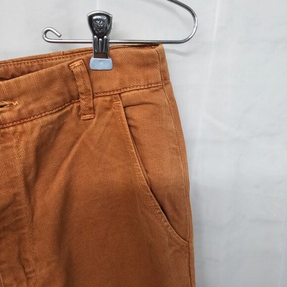 Free People Rust Orange Cropped Cuffed Casual Pants 27 - Picture 6 of 12